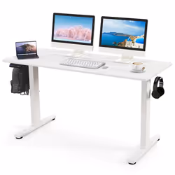 140 x 60cm Electric Standing Desk Home Office Computer Desk w/ 3 Memory Heights
