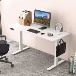 140 x 60cm Electric Standing Desk Home Office Computer Desk w/ 3 Memory Heights