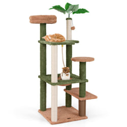 152cm Cat Tree Indoor Cat Tower w/ Sisal Scratching Posts & Rope