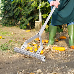 178 cm Garden Thatch Rake 50 cm Wide Aluminum Lawn Loosening Soil Rake