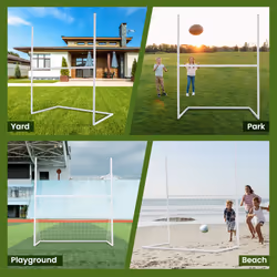 2 in 1 Kids Football Training Net All Weather Football Goal-White