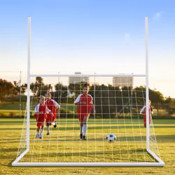 2 in 1 Kids Football Training Net All Weather Football Goal-White