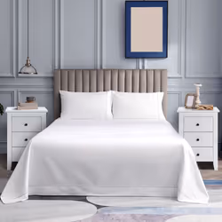 2 Pcs Bedside Table Wooden Nightstand End Side Table w/ 3 Drawers-White