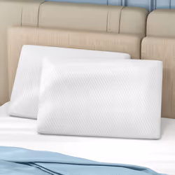 2 Pcs Gel Memory Foam Pillow Set 3D Cutting Air Flow Cooling Pillows