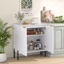 2-Door Buffet Cabinet Sideboard Cabinet Modern Kitchen Storage Cabinet