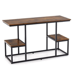 2-Tier Display Rack Rustic TV Console Table Industrial Sofa Table Rack