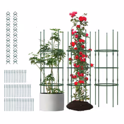 3 Pack Tomato Cage 153 cm Adjustable Tall Plant Support Trellis-Green