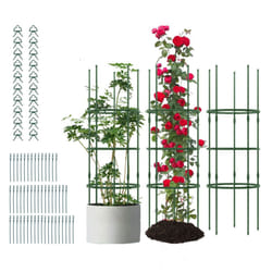 3 Pack Tomato Cage 153 cm Adjustable Tall Plant Support Trellis-Green
