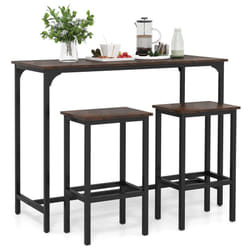 3-Piece Dining Table Set 2-Person Counter-Height Kitchen Table-Coffee