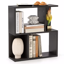3-Tier Bookshelf Display Shelf Home Office Freestanding Side Table Black