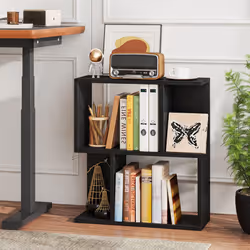 3-Tier Bookshelf Display Shelf Home Office Freestanding Side Table Black