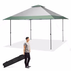 4M x 4M Gazebo Pop up Canopy Tent Sun Shelter w/ Wheeled Bag