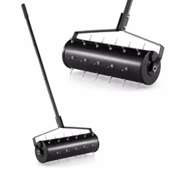 53cm Manual Lawn Aerator Garden Heavy Duty Rolling Aerator Lawn Tool