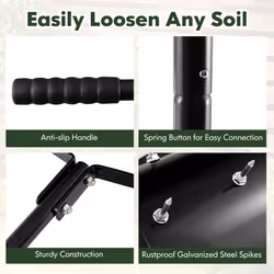 53cm Manual Lawn Aerator Garden Heavy Duty Rolling Aerator Lawn Tool