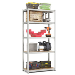 5-Tier Metal Shelving Unit Garage Storage Utility Shelves-Silver