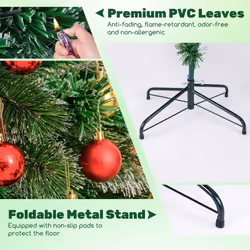 6 FT Pre-lit Christmas TreeÂ  Artificial Xmas Tree with 8 Lighting Modes