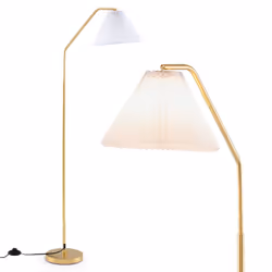 66" Arc Floor Lamp Modern Standing Lamp w/ Adjustable Lamp Head-Gold