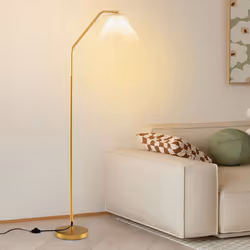 66" Arc Floor Lamp Modern Standing Lamp w/ Adjustable Lamp Head-Gold