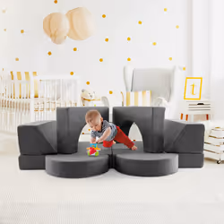 8 Piece Kids Modular Play Sofa Toddler Creative Couch Convertible Foam Sofa