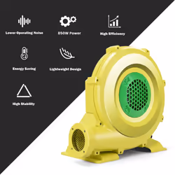 850W Bounce House Blower Portable Corded Inflatable Air Blower-Yellow