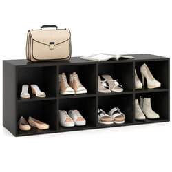 8-Cube Shoe Bench Entryway Shoe Rack Cabinet 8 Cubbies Storage Shelf