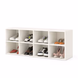 8-Cube Shoe Bench Entryway Shoe Rack Cabinet 8 Cubbies Storage Shelf