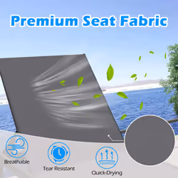 Aluminum Chaise Lounge Chair Heavy-Duty Patio Recliner-Gray