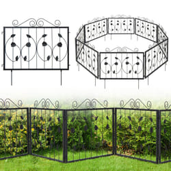 Decorative Garden Fence 8 Pack 464 x 58cm Animal Barrier Border for Dog Rabbit