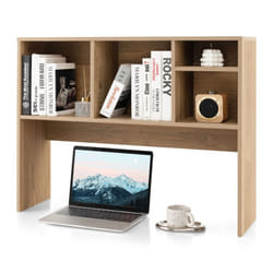 Desktop Bookshelf Tabletop Display Rack Storage Organizer w/ 4 Cubbies