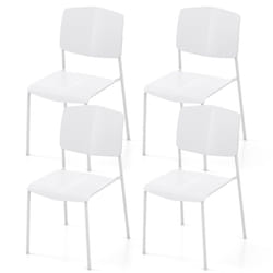 Dining Chair Set of 4 Armless Side Chairs Stackable Kitchen Chairs