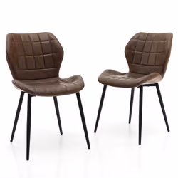Dining Chairs Set of 2 Kitchen Chairs w/ Padded Back Armless Side Chairs