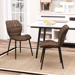 Dining Chairs Set of 2 Kitchen Chairs w/ Padded Back Armless Side Chairs