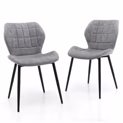 Dining Chairs Set of 2 Kitchen Chairs w/ Padded Back Armless Side Chairs