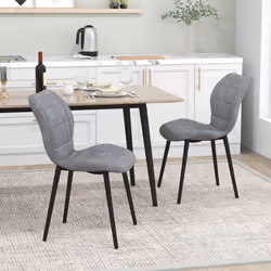 Dining Chairs Set of 2 Kitchen Chairs w/ Padded Back Armless Side Chairs