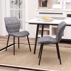 Dining Chairs Set of 2 Kitchen Chairs w/ Padded Back Armless Side Chairs