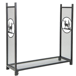 Firewood Rack Stand Heavy-Duty Log Rack Holder Mesh Sides Fireplace Wood Storage