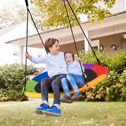 Flying Saucer Tree Swing Giant 100cm Round Swing w/ Steel Frame