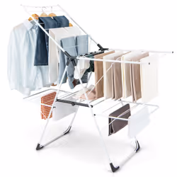 Foldable Clothes Drying Rack 2-level Laundry Drying Rack