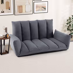Foldable Floor Sofa Upholstered Recliner Chair Convertible Lazy Couch