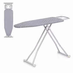Foldable Steam Station Table 120 x 38 cm Iron Board with Cover & Iron Rest