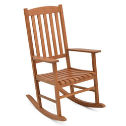 Garden Rocking Chair Eucalyptus Wood Chair Patio Slatted Rocker
