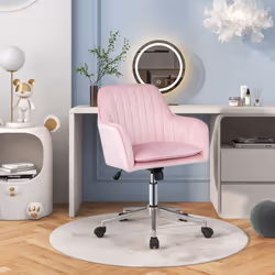 Home Office Chair Ergonomic Swivel Computer Desk Chair Leisure Vanity Armchair