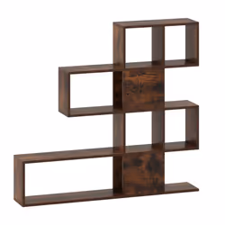 4-Tier Bookshelf Modern Ladder Style Room Divider-Coffee