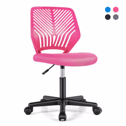 Adjustable Ergonomic Kids Desk Chair Mesh Computer Study Chair-Pink