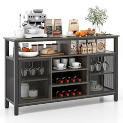 Wine Bar Cabinet 140cm Industrial kitchen Buffet Sideboard with storage