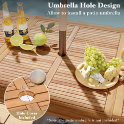 220 x 95cm Patio Dining Table Indoor & Outdoor Dining Table-Natural