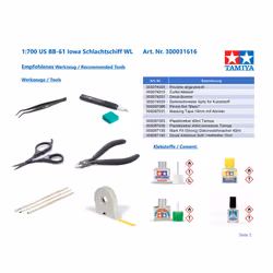 Tamiya 300031616 WL US War Military Kit 1: 700 Battleship Iowa Bb 61