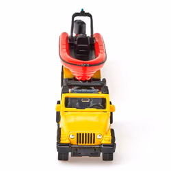 SIKU 1658  Jeep with Boat  Metal/Plastic  Yellow/Red  Removable Traile