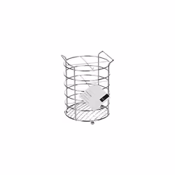 Housewares Cutlery Caddy - Chrome, H16 x W14 x D14cm