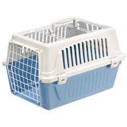 Ferplast Atlas Pet Carrier  Small Pet Carrier for Dogs & Cats w/Top & Front Door Access Light Blue 19-Inch